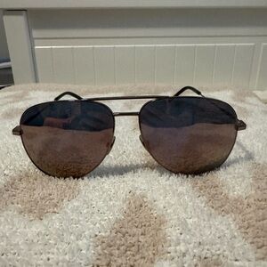 Brown Aviator Sunglasses - Classic Metal Frame